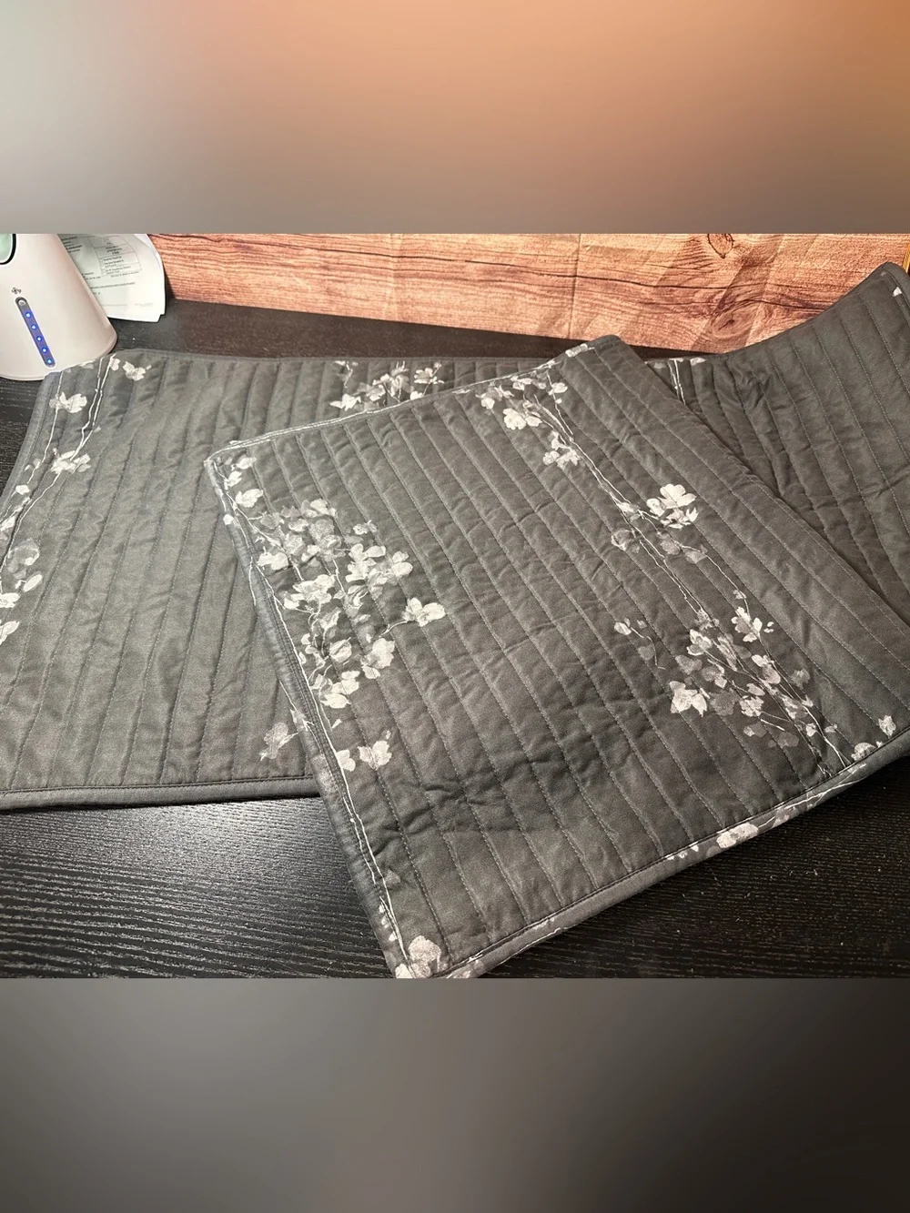 Simply Vera Vera Wang Dark Linear Floral Shams 20x36 King Size